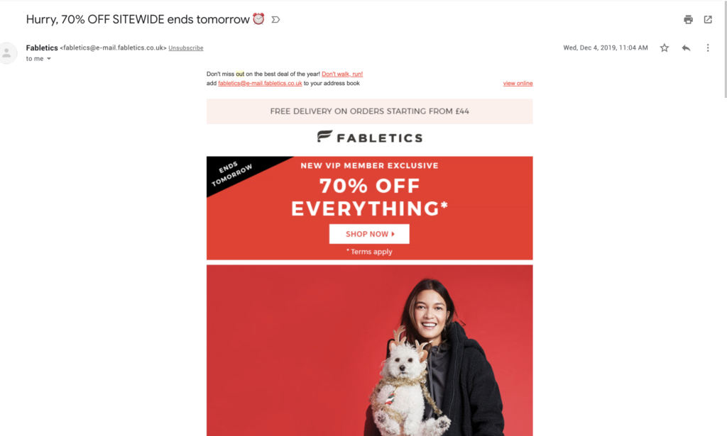 última oportunidad de fabletics