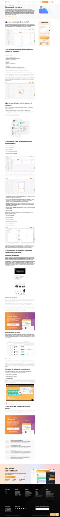 Rellene los valores personalizados con la API, utilice el filtro personalizado y la búsqueda o utilice reglas para la automatización avanzada con la función de LiveAgent - Campos de contacto.