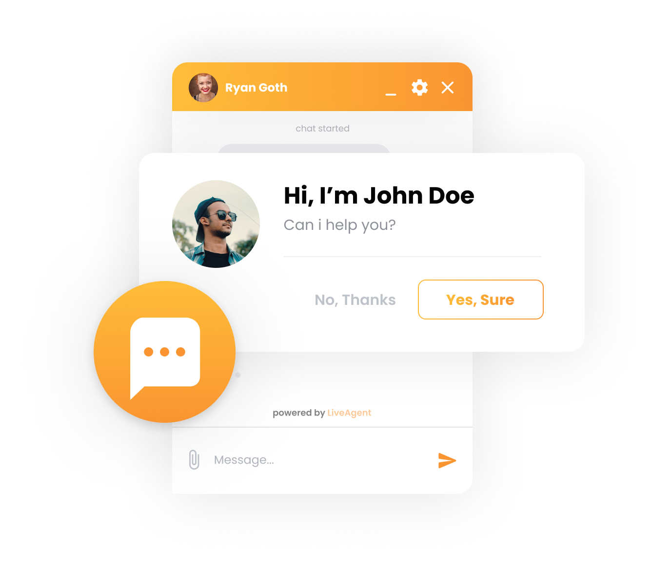 La función de invitaciones proactivas de chat de LiveAgent