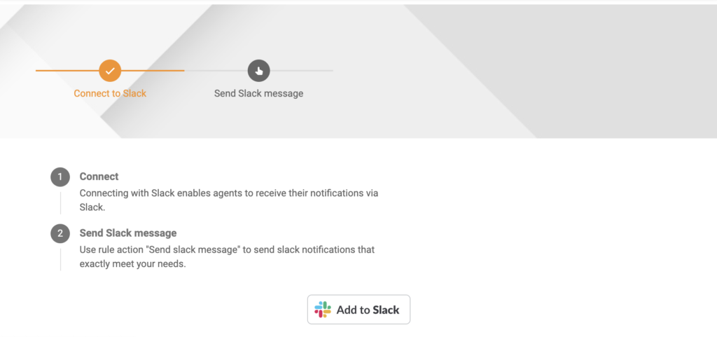 Canal Slack en la sección de configuración de LiveAgent