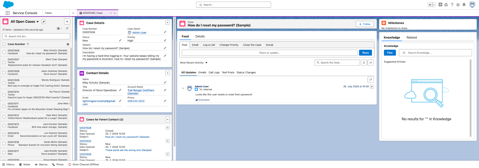 Salesforce Service Cloud Software de Servicio al Cliente