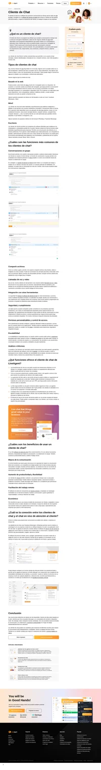 El cliente de chat es un chat en tiempo real que se coloca en el ordenador de los usuarios. Es un software que permite comunicarse con otras personas.