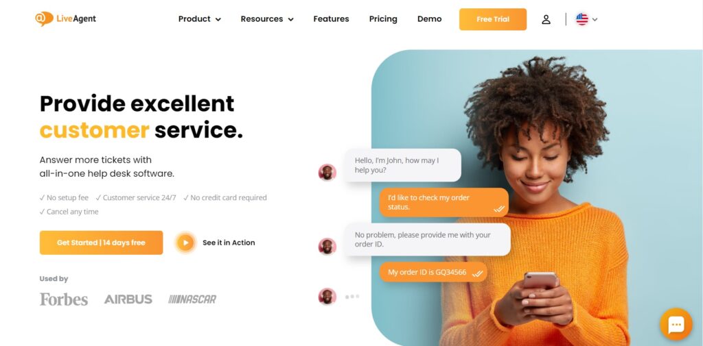 Página de inicio de LiveAgent Página de inicio de LiveAgent