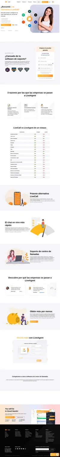 ¿Quieres un mejor soporte de llamadas? Prueba LiveAgent, que puede hacer mucho más que solo llamadas telefónicas. Infórmate sobre los beneficios y las características clave del servicio de soporte de LiveAgent.