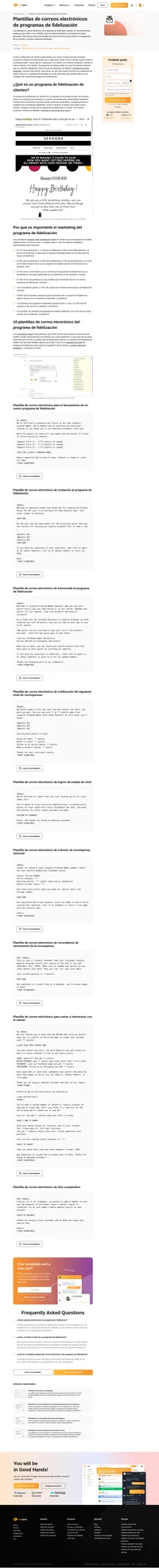 Unas plantillas de correo electrónico del programa de lealtad cuidadosamente diseñadas pueden mantener alta la retención de clientes y baja rotación. Muestra a tus clientes tu agradecimiento hoy.