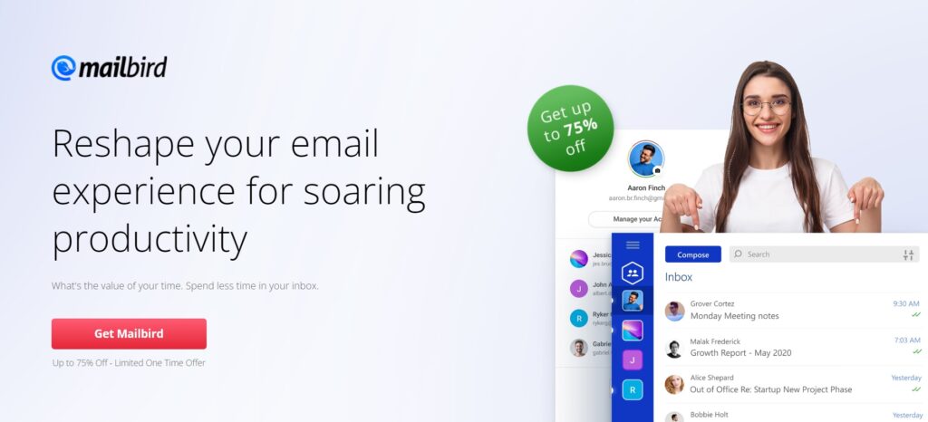 Mailbird, la aplicación unificada de correo electrónico y productividad, una de las mejores alternativas a Outlook