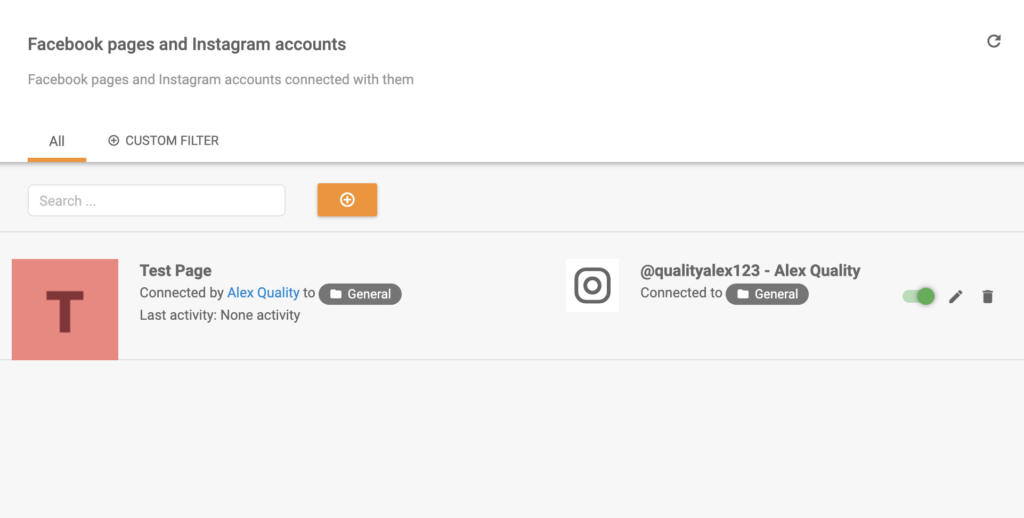 Instagram conectado a LiveAgent