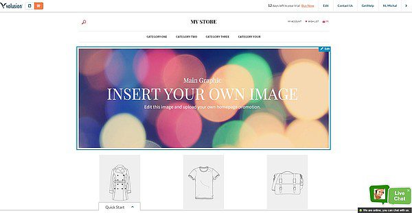 Volusion LiveAgent integración chat en vivo