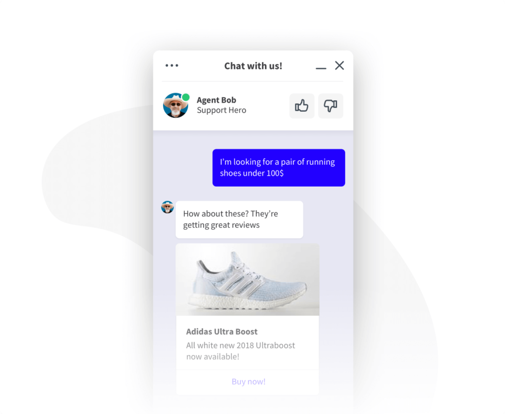 Ejemplo de widget de chat de LiveChat