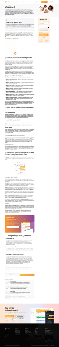 Un widget web es un código HTML/Javascript incrustado en un sitio web. Puede ser en forma de un botón de chat, una invitación de pre-chat, y un formulario de contacto o retroalimentación.