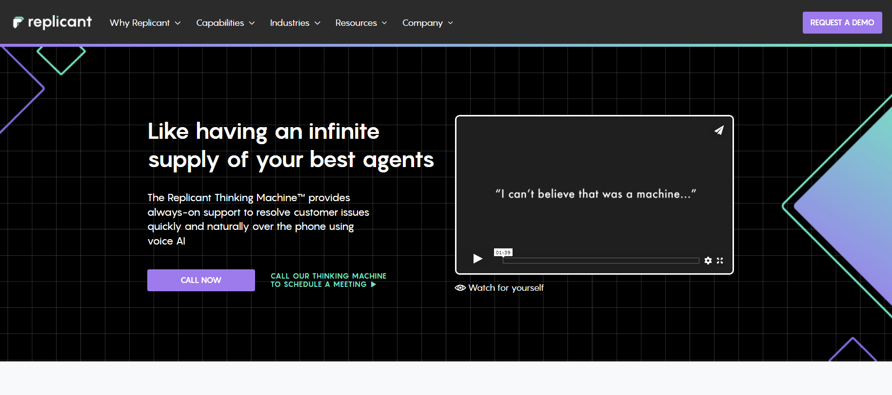 Página de inicio Replicant