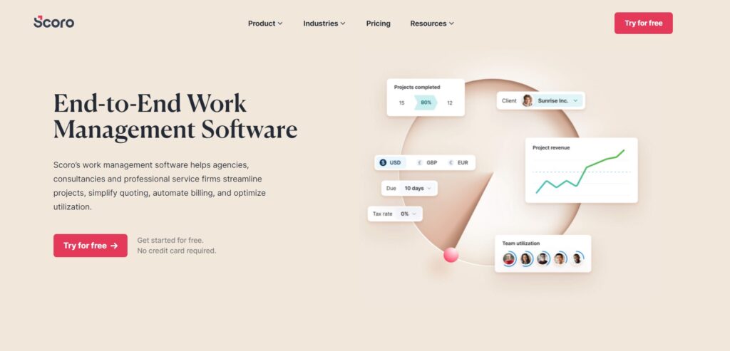 scoro-homepage Página de inicio de Scoro