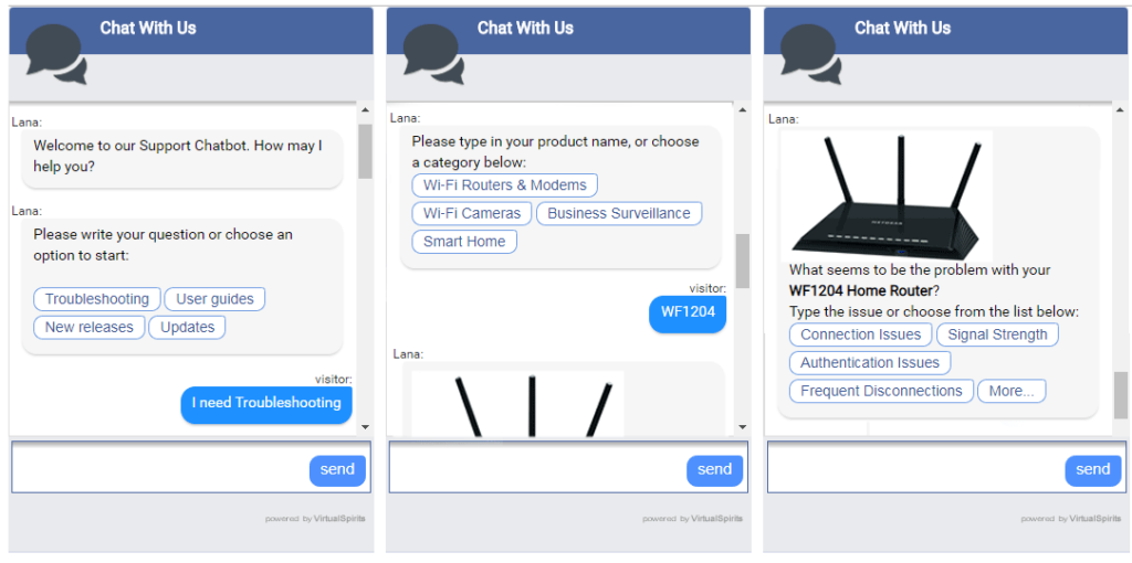 Chatbot - chat en curso con un cliente