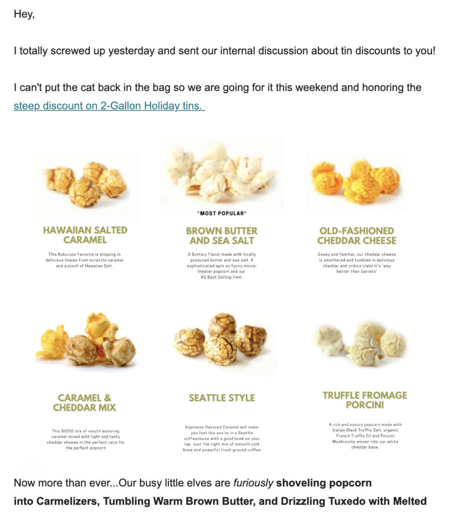 Plantilla de correo electrónico de disculpa de Kukuruza