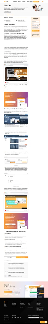 MailEnable es el servidor de correo electrónico más popular disponible para Microsoft Windows. Se integra perfectamente con Outlook y LiveAgent.