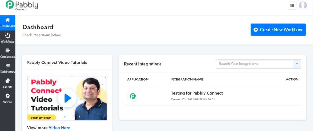 Panel de Usuario de Pabbly Connect