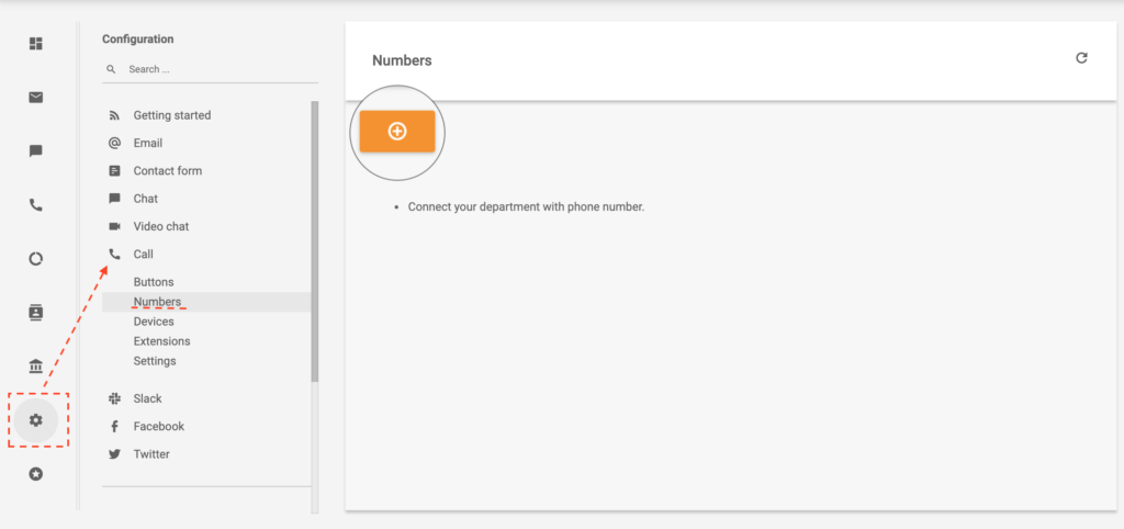Virtual Global Phone integration navigation in LiveAgent