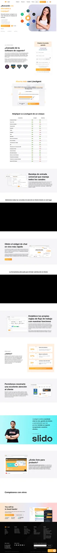 LiveAgent es una alternativa perfecta a HelpSpot. Introdúcete a nuestro increíble sistema de gestión de tickets multicanal y comienza tu prueba gratuita.