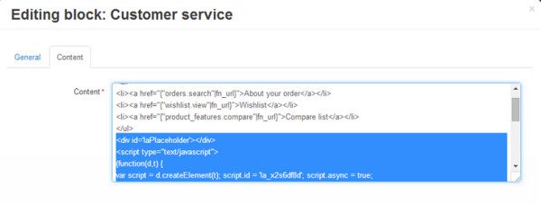 cs-cart-liveagent-integración Integración de cs-cart LiveAgent