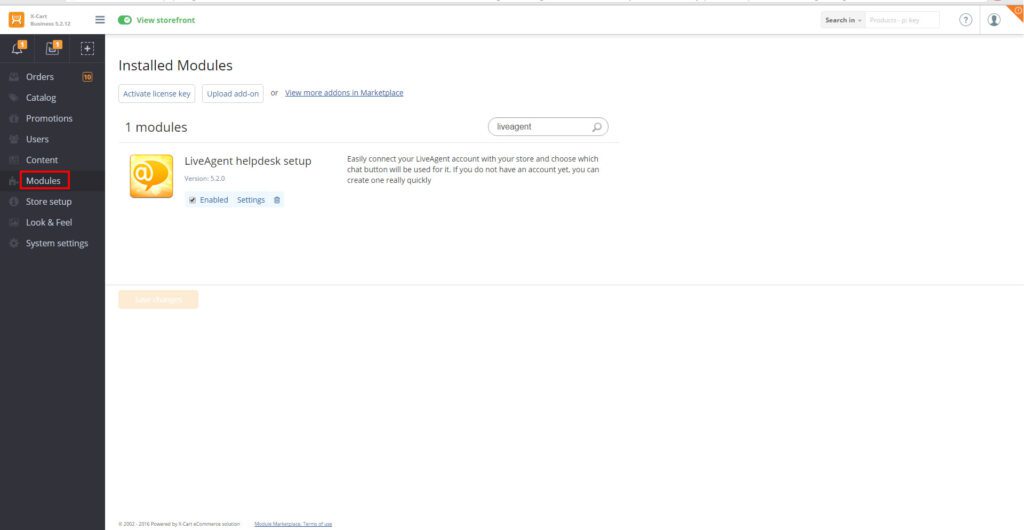 Integración de X-Cart LiveAgent