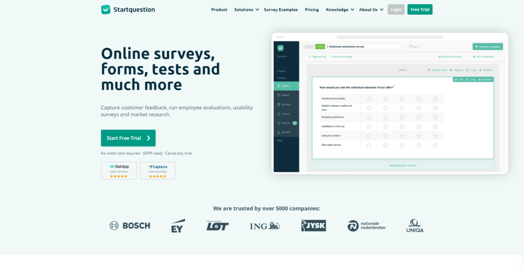 Home Page de StartQuestion 