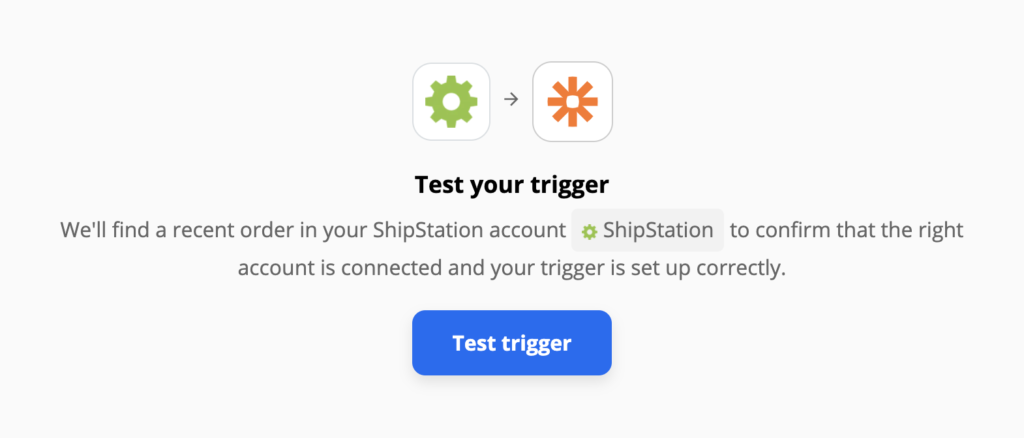 Prueba de activación de ShipStation después de la configuración