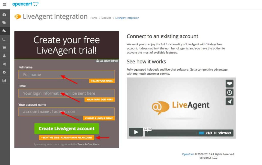 opencart_liveagent-integración5 integración opencart LiveAgent