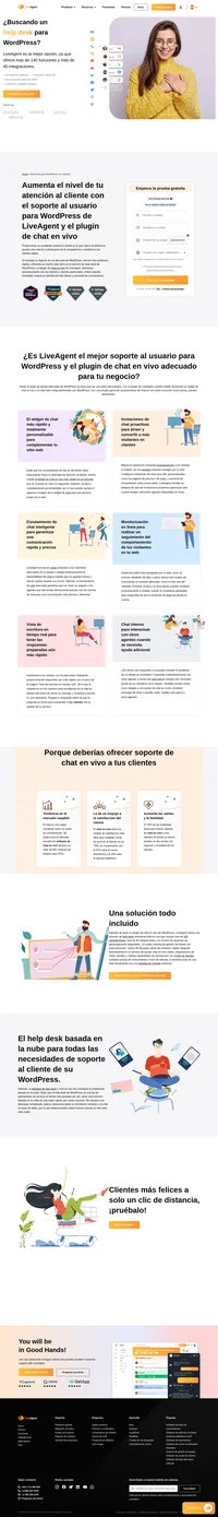 Considera Liveagent tu solución de help desk para tus páginas de Wordpress en español