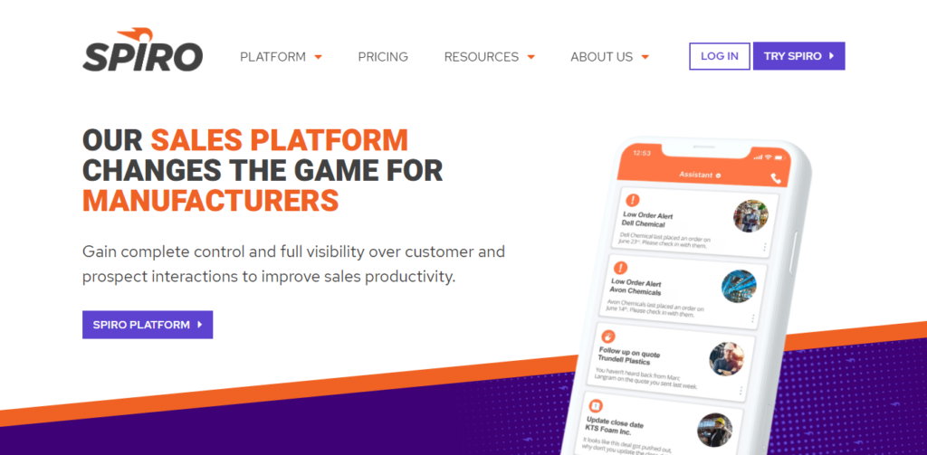 spiro-homepage Software Spiro CRM