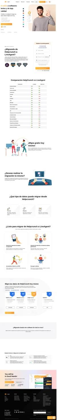 ¿Estás buscando migrar tus datos de HelpCrunch a una solución diferente? Echa un vistazo a LiveAgent y descubre los beneficios. Comienza tu prueba gratuita hoy mismo.