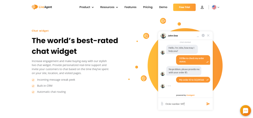 LiveAgent chat mejor valorado