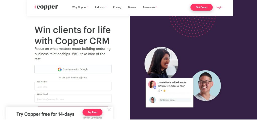 copper-homepage Página de inicio del cobre