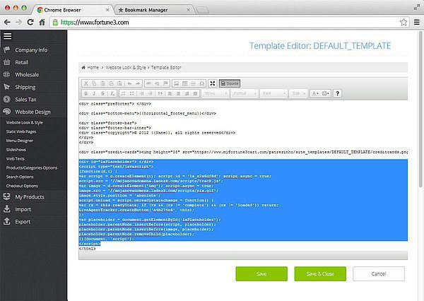 fortune3-liveagent-integración Integración de fortune3 LiveAgent