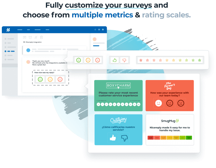 Encuestas personalizables de Nicereply