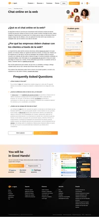 El chat online en la web es una forma de comunicación entre personas a través de Internet. Este chat no requiere ningún tipo de software.