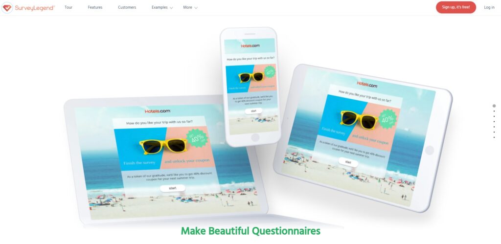 Página de inicio de Survey Legend