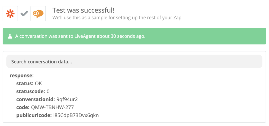 Prueba exitosa de una integración de LiveAgent e Instagram