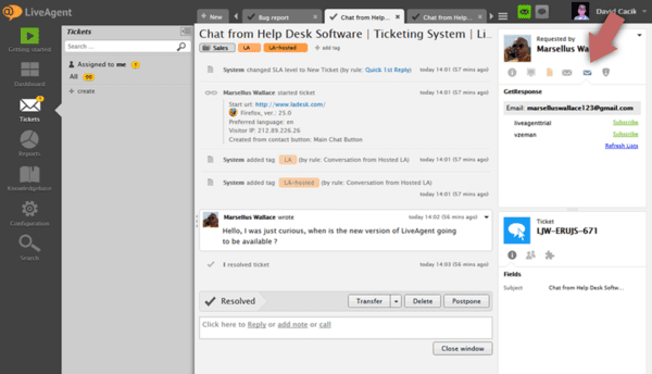 Getresponse-liveagent-integración Integración de GetResponse LiveAgent