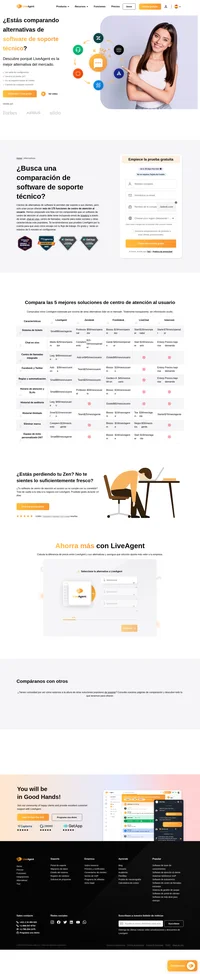 El excelente servicio al cliente comienza con la comparación específica de software de mesa de ayuda. Prueba LiveAgent con una prueba gratuita de 30 días. Construye relaciones, aumenta las ventas.