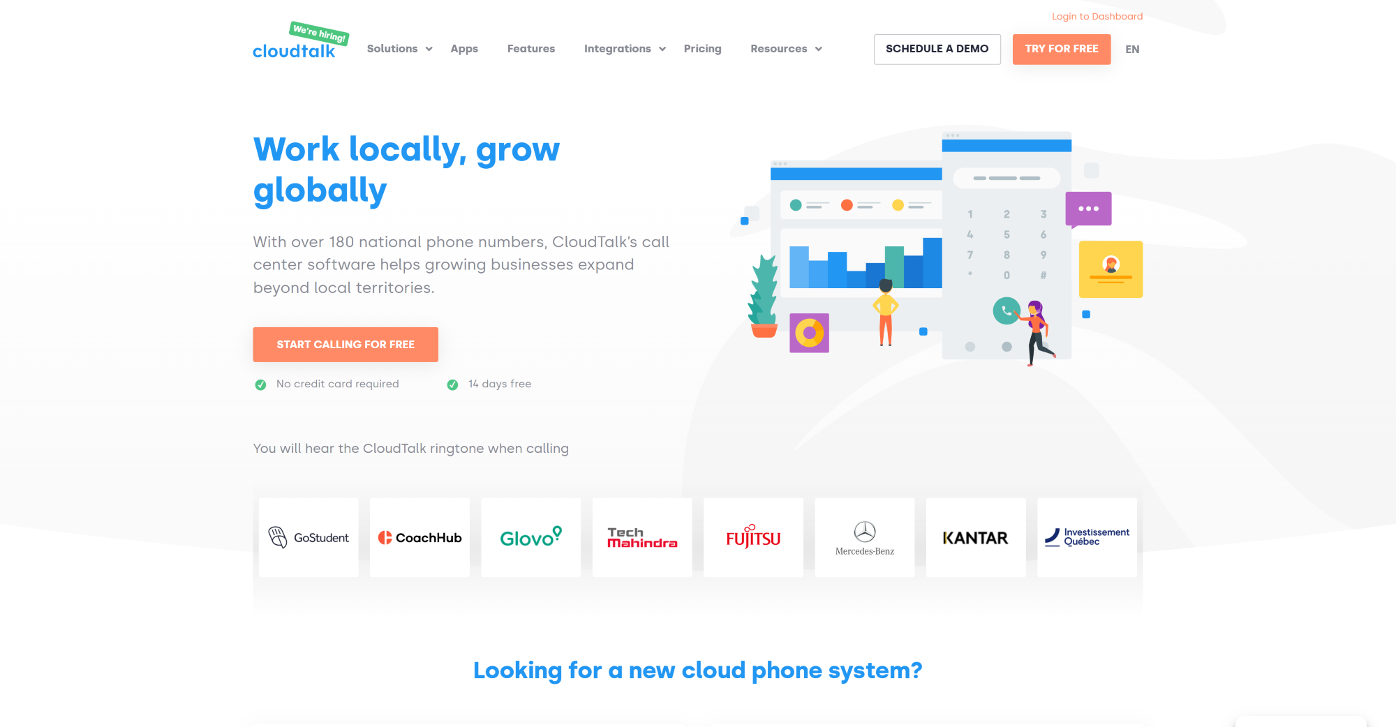 Software de centro de llamadas CloudTalk homepage