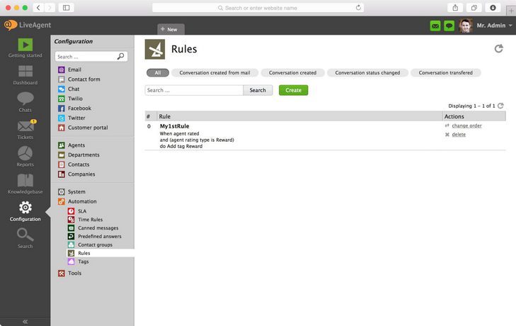 Automations_Rules_LiveAgent Reglas de automatización de LiveAgent
